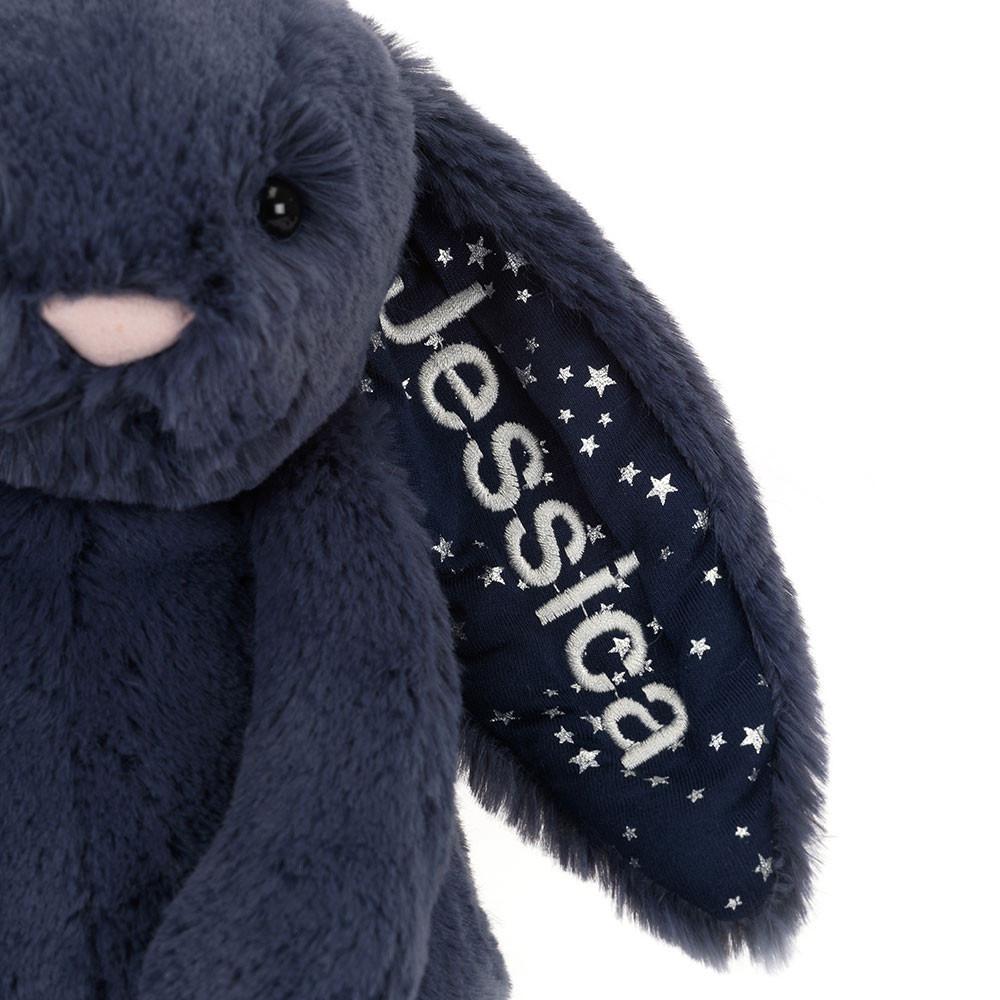 Conejo Jellycat Personalised Bashful Stardust Bunny Medium 31cm x 12cm x 9cm Azules  Costa Rica |  31908-AOXY