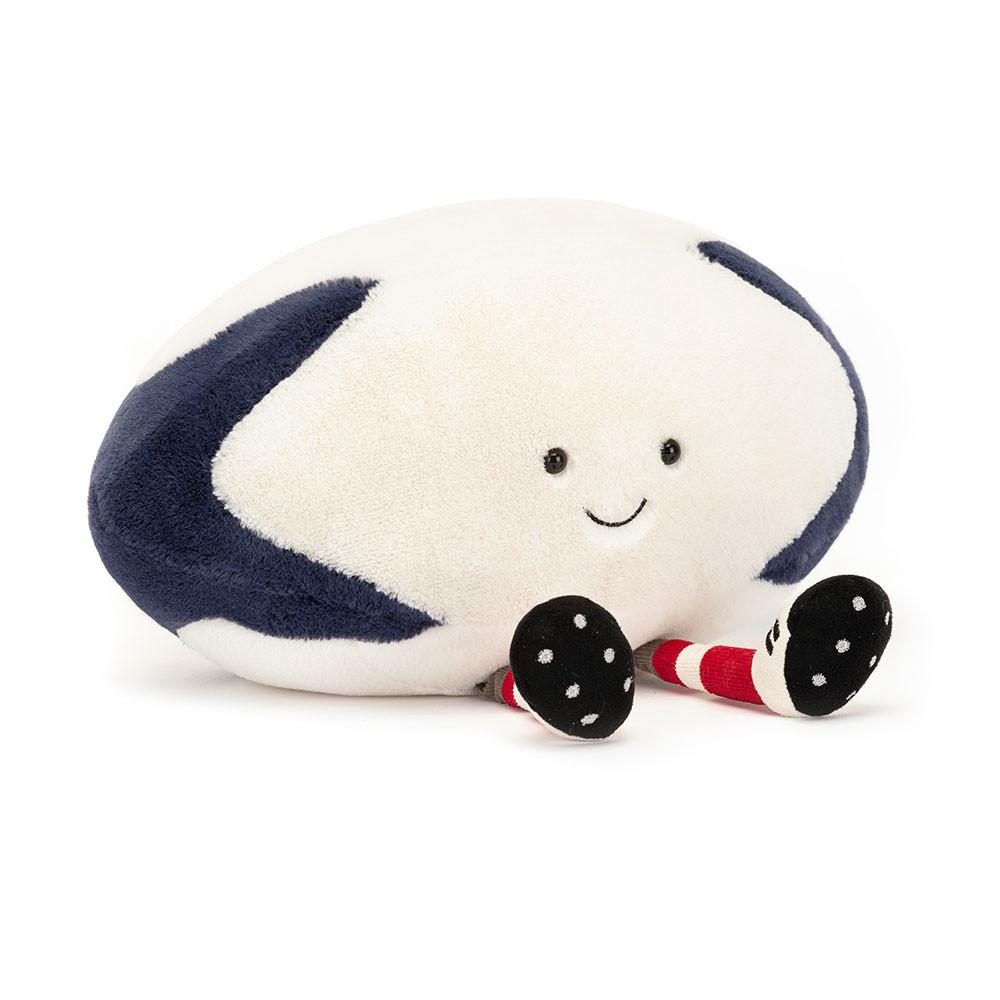 Deportes Jellycat Amuseables Sports Rugby Ball 18cm x 29cm x 13cm Blancas  Costa Rica |  07182-BKVZ