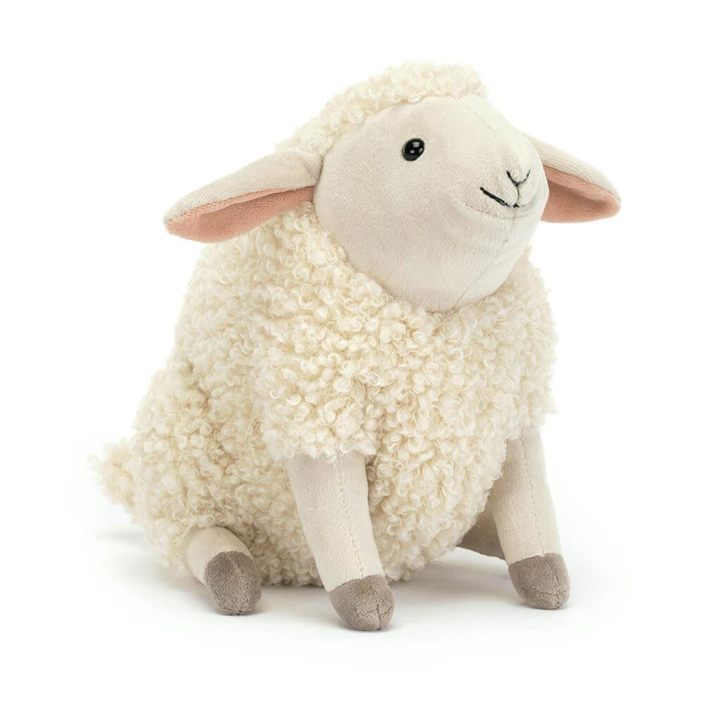 Farmyard Jellycat Burly Boo Sheep 20cm x 11cm x 14cm Blancas  Costa Rica |  76495-MZTE