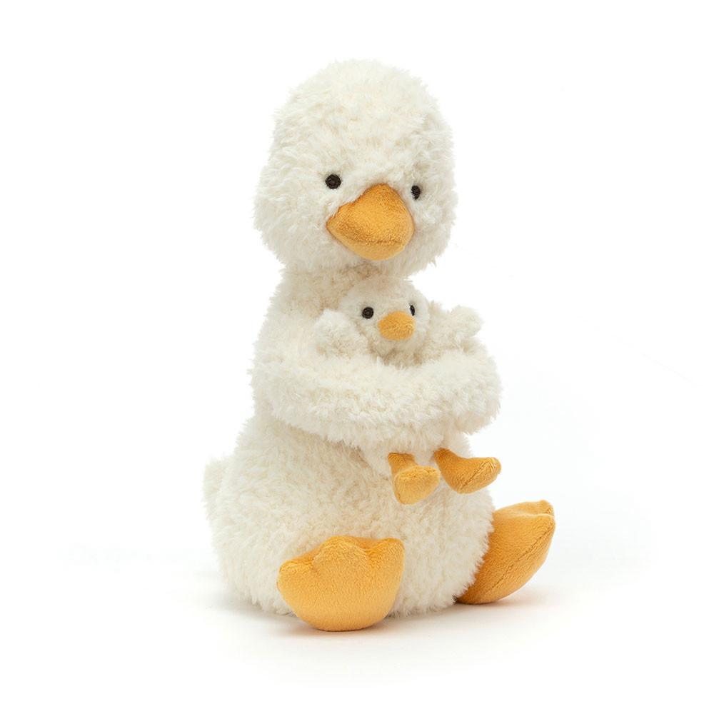 Farmyard Jellycat Huddles Duck 10.2in x 5.5in x 3.9in Amarillo  Costa Rica |  09267-DQPX
