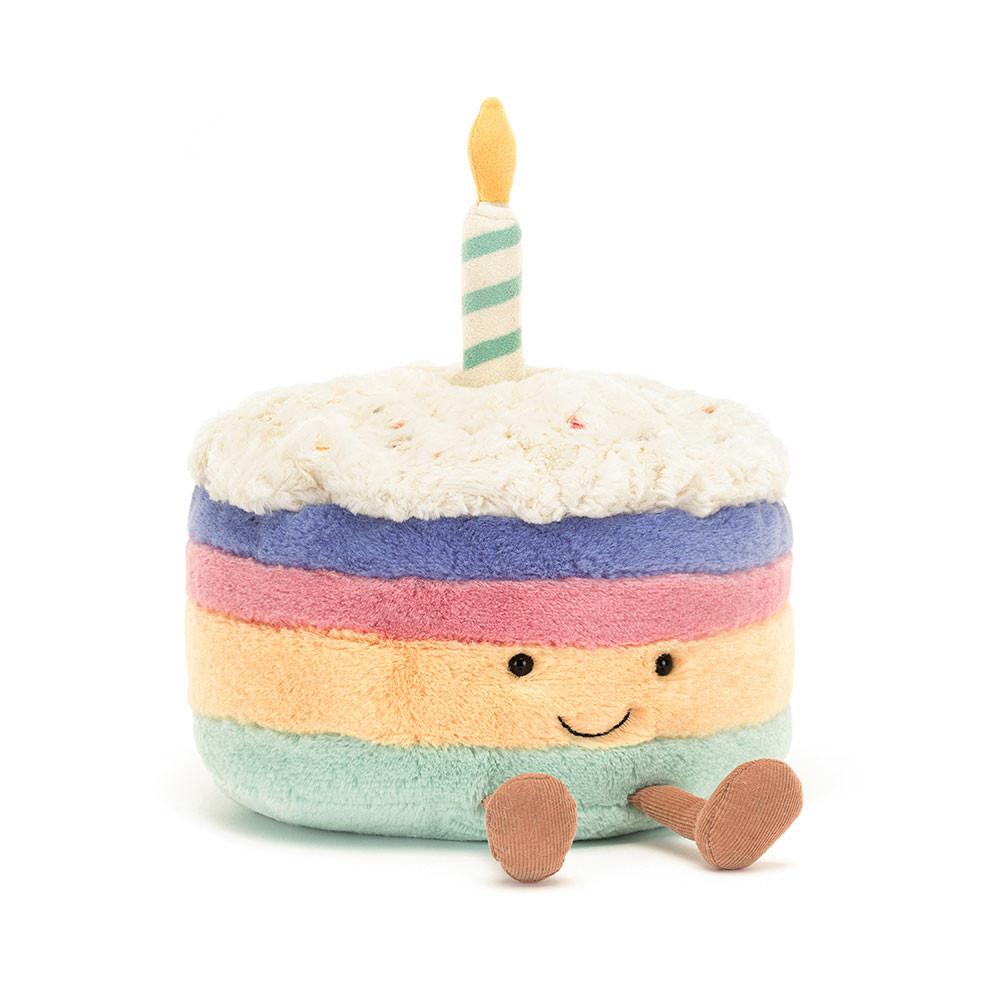 Foodies Jellycat Amuseables Rainbow Birthday Cake 26cm x 21cm x 21cm Azules  Costa Rica |  29137-GDJC