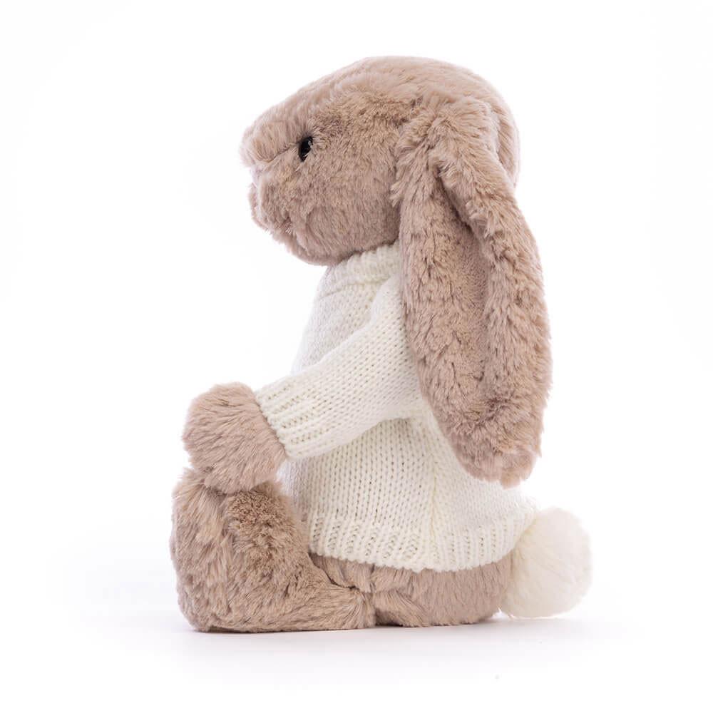 Jerséis Jellycat Bashful Bunny with Personalised Cream Jumper 31cm x 12cm x 9cm Beige  Costa Rica |  81437-GUSV
