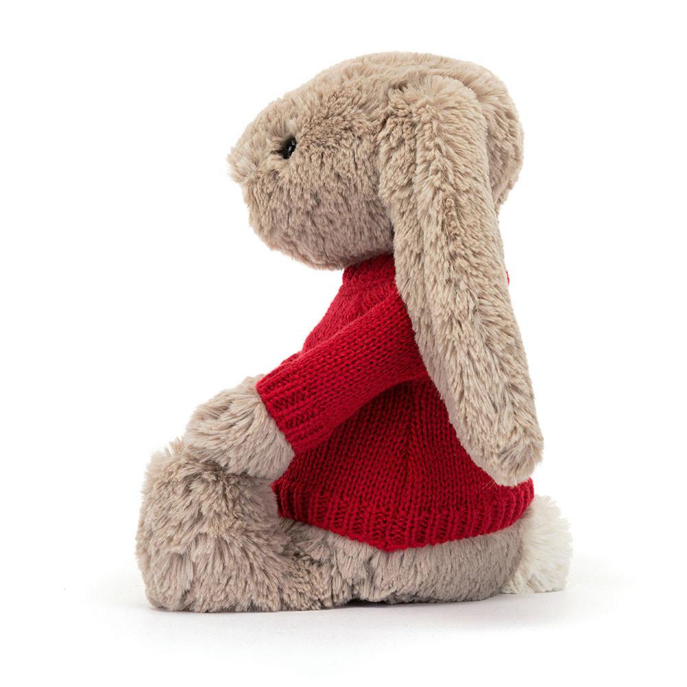 Jerséis Jellycat Bashful Bunny with Personalised Jumper 31cm x 12cm x 9cm Beige  Costa Rica |  86507-SYGR