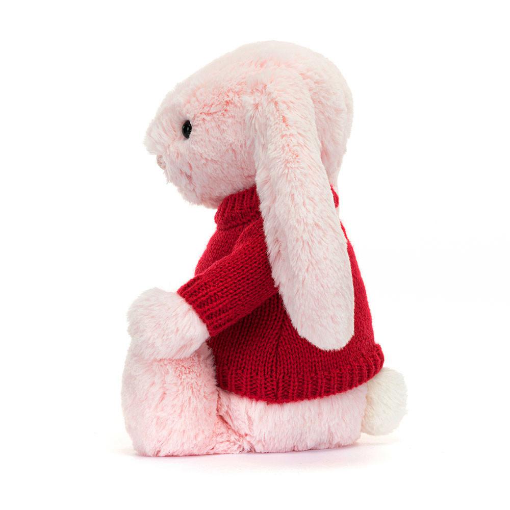 Jerséis Jellycat Bashful Bunny with Personalised Jumper 31cm x 12cm x 9cm Rosas  Costa Rica |  63720-LPSJ