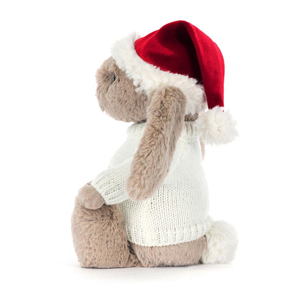 Jerséis Jellycat Bashful Christmas Bunny with Personalised Cream Jumper 31cm x 12cm x 9cm Beige  Costa Rica |  03971-QUMC