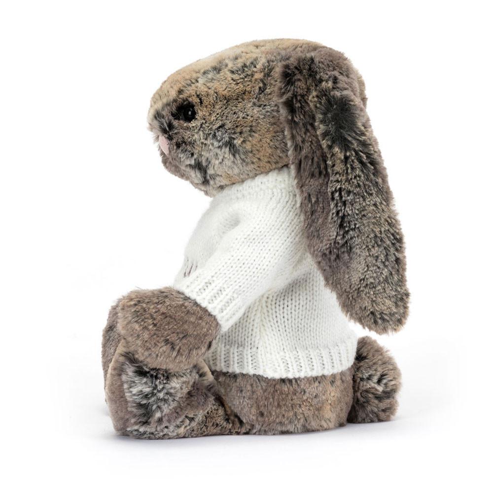 Jerséis Jellycat Bashful Cottontail Bunny with Personalised Cream Jumper 31cm x 12cm x 9cm Marrones  Costa Rica |  03195-WDZM