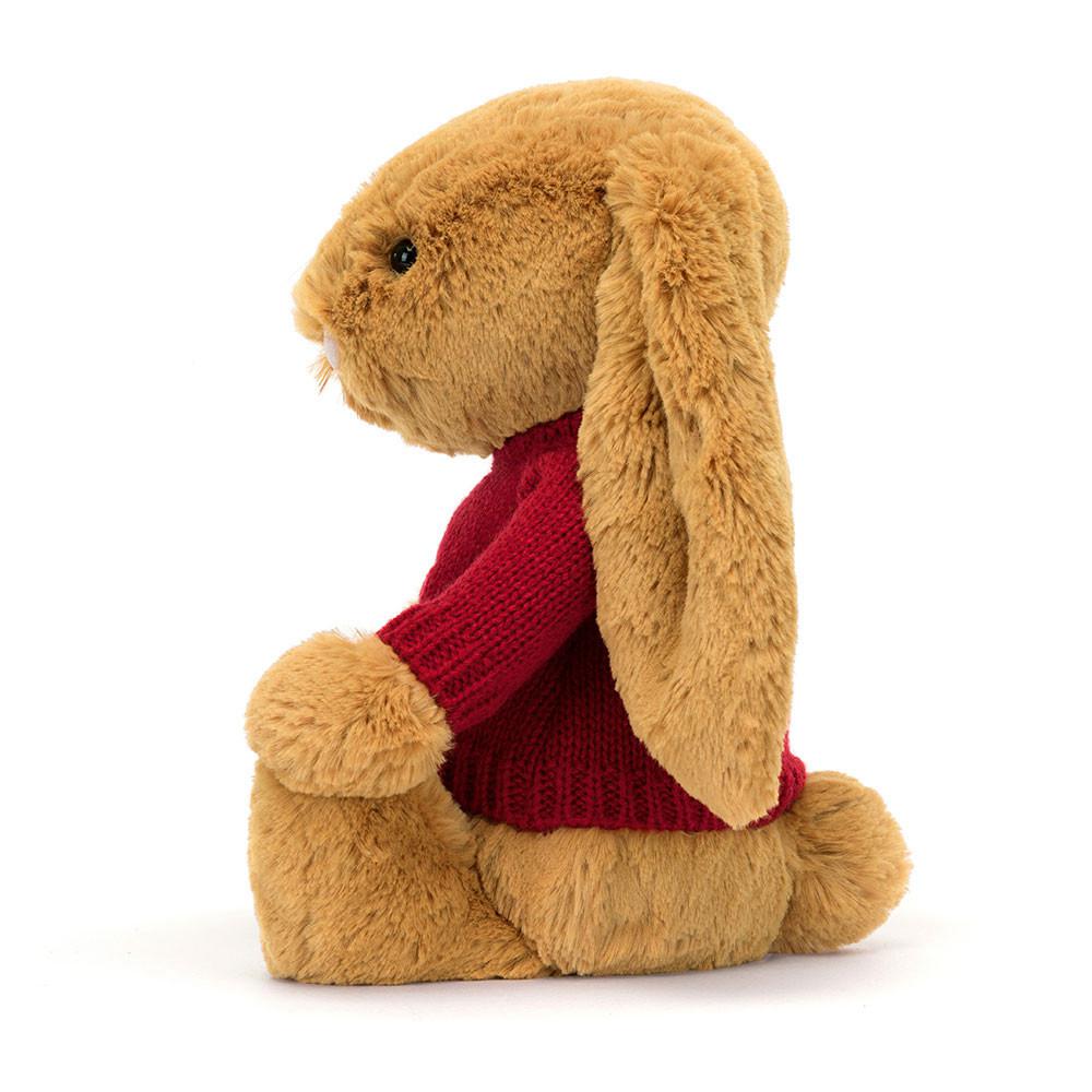 Jerséis Jellycat Bashful Golden Bunny with Personalised Jumper 31cm x 12cm x 9cm Amarillo  Costa Rica |  79408-TJUD