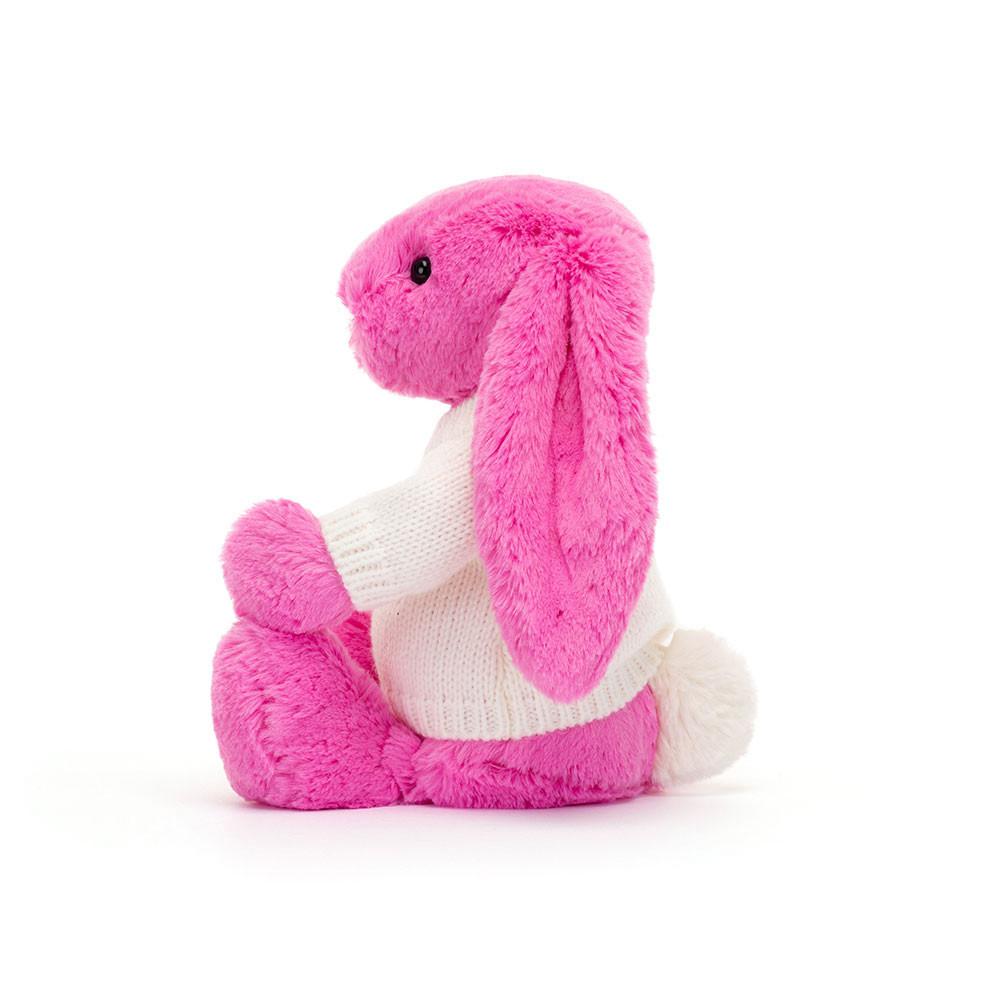 Jerséis Jellycat Bashful Hot Bunny with Personalised Cream Jumper 31cm x 12cm x 9cm Rosas  Costa Rica |  90381-SDHC