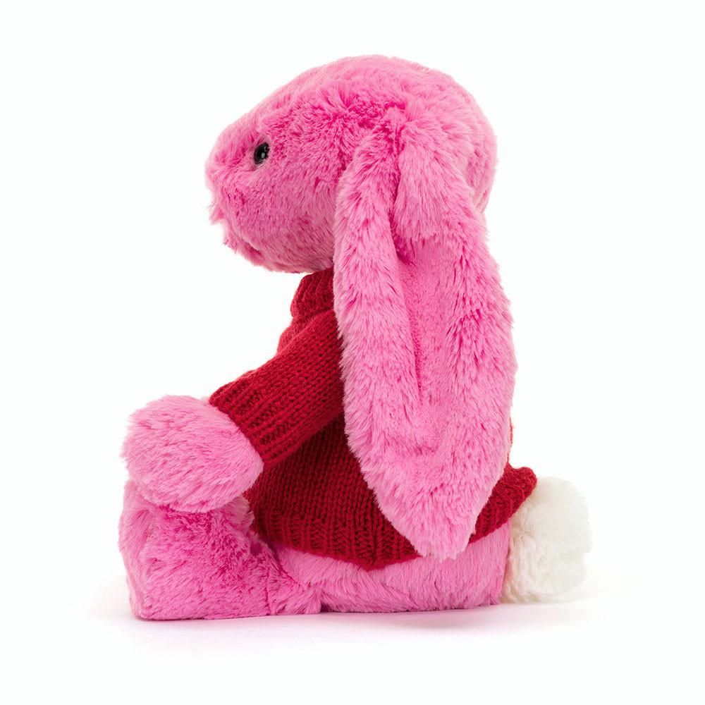 Jerséis Jellycat Bashful Hot Bunny with Personalised Jumper 31cm x 12cm x 9cm Rosas  Costa Rica |  70845-LHMO
