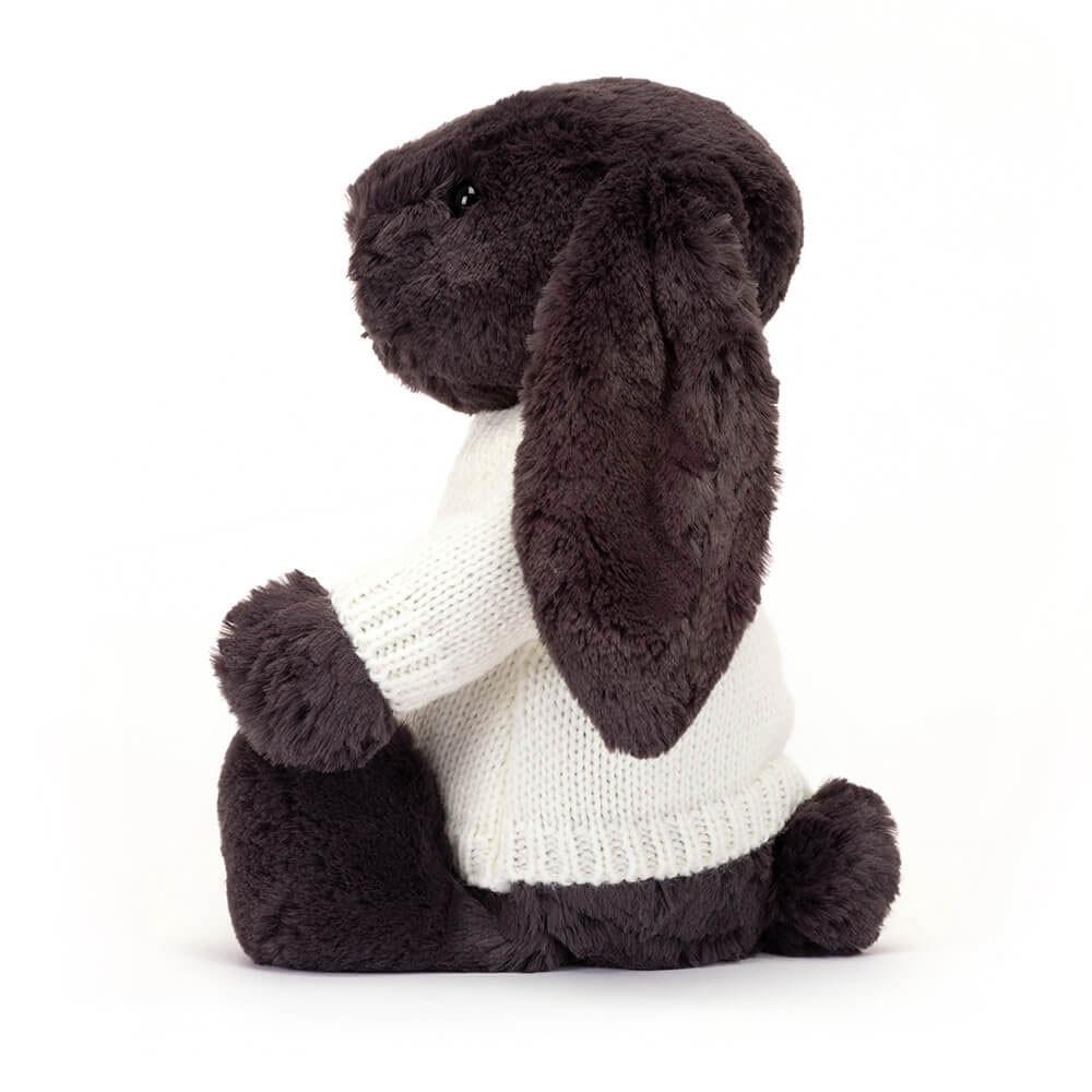 Jerséis Jellycat Bashful Inky Bunny with Personalised Cream Jumper 31cm x 12cm x 9cm Negras  Costa Rica |  42079-XWPL