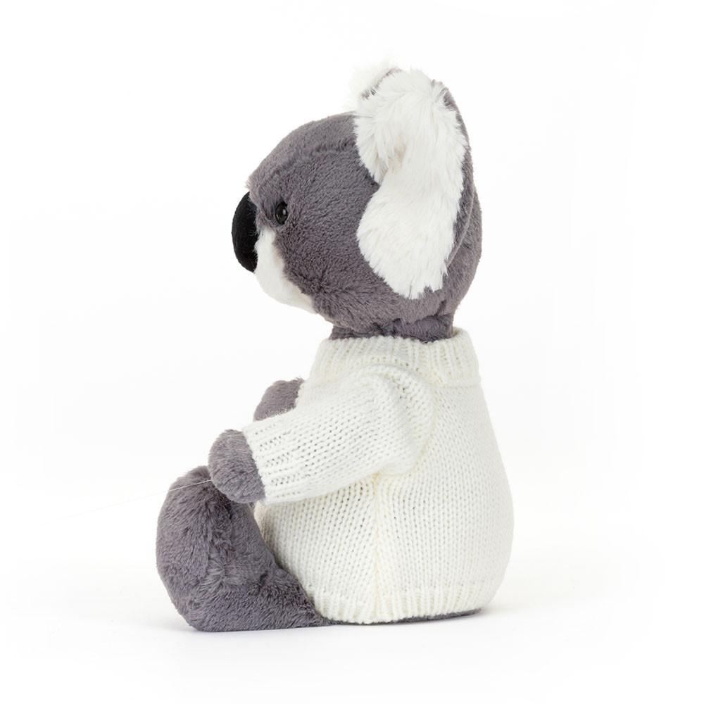 Jerséis Jellycat Bashful Koala with Personalised Cream Jumper 31cm x 12cm x 9cm Gris  Costa Rica |  49832-NUAM