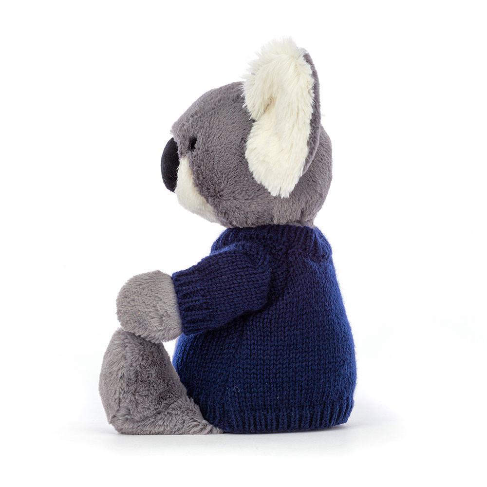 Jerséis Jellycat Bashful Koala with Personalised Navy Jumper 31cm x 12cm x 9cm Gris  Costa Rica |  13948-YMWS