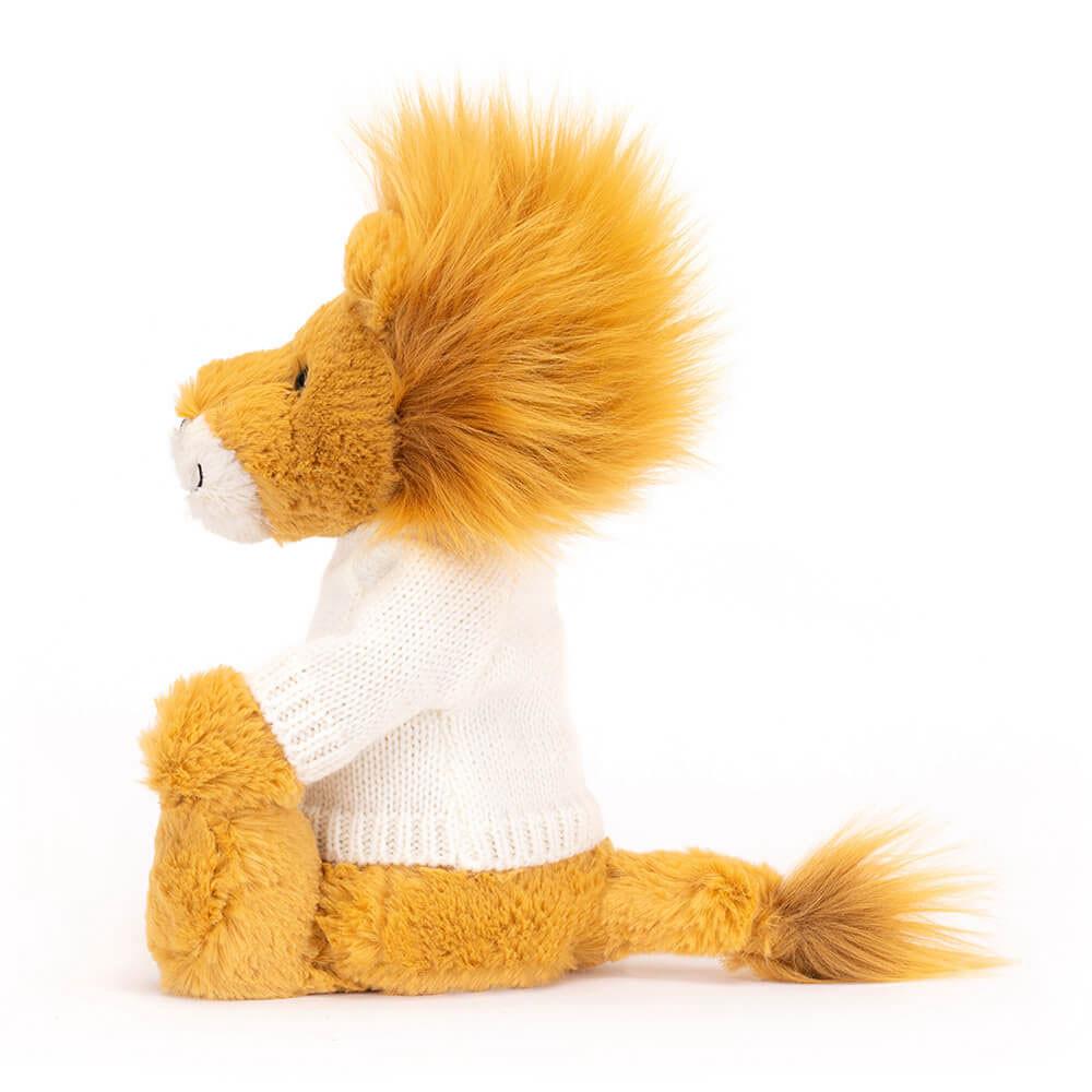 Jerséis Jellycat Bashful Lion with Personalised Cream Jumper 31cm x 12cm x 9cm Amarillo  Costa Rica |  60351-QREA
