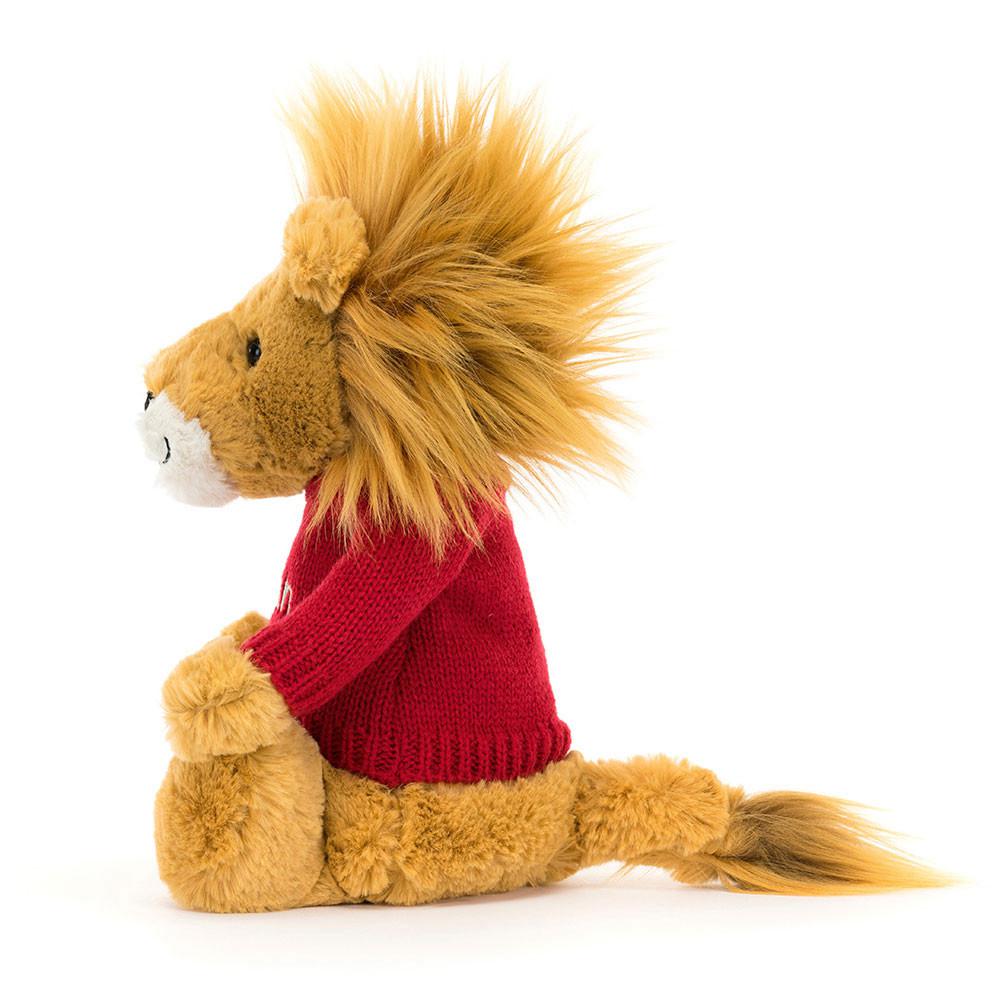 Jerséis Jellycat Bashful Lion with Personalised Jumper 31cm x 12cm x 9cm Amarillo  Costa Rica |  08357-PAUB
