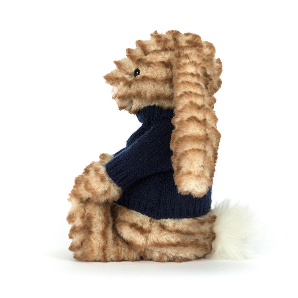 Jerséis Jellycat Bashful Luxe Bunny Juniper with Personalised Navy Jumper 31cm x 12cm x 9cm Marrones  Costa Rica |  57824-CDLR