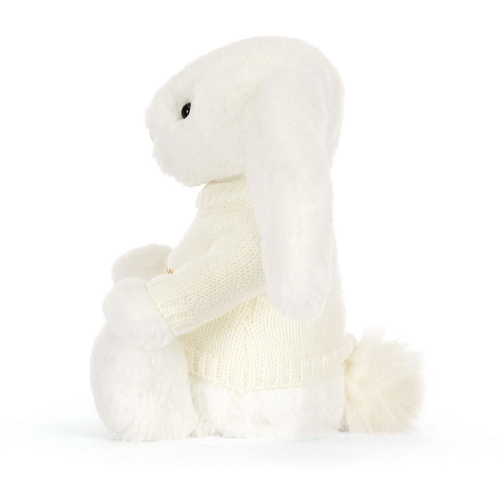 Jerséis Jellycat Bashful Luxe Bunny Luna with Personalised Cream Jumper 31cm x 12cm x 9cm Blancas  Costa Rica |  93548-FTYV