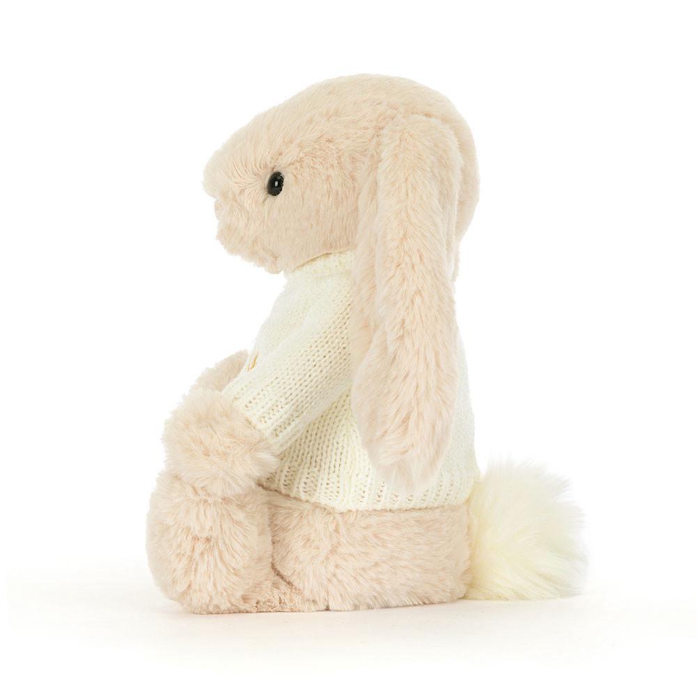 Jerséis Jellycat Bashful Luxe Bunny Willow with Personalised Cream Jumper 31cm x 12cm x 9cm Beige  Costa Rica |  04791-AIWL