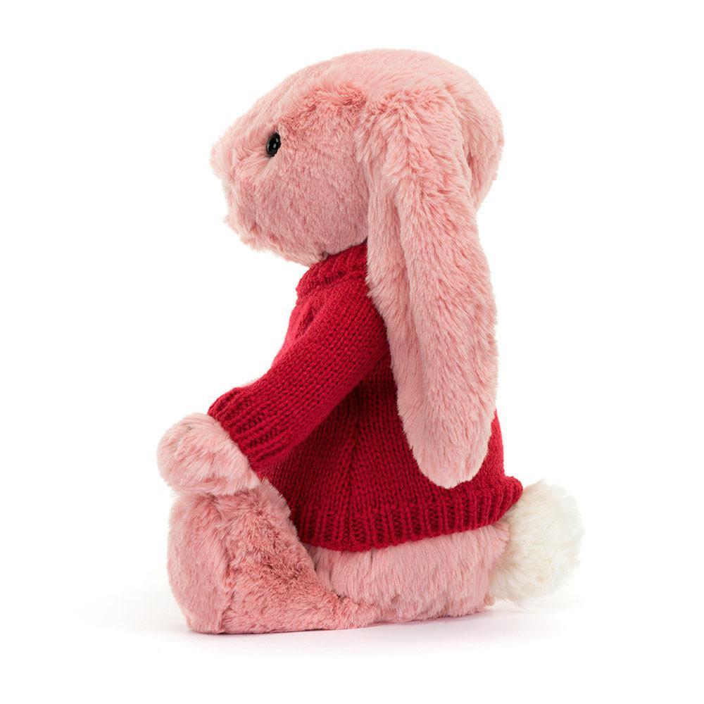 Jerséis Jellycat Bashful Petal Bunny with Personalised Jumper 31cm x 12cm x 9cm Rosas  Costa Rica |  26047-YBTS