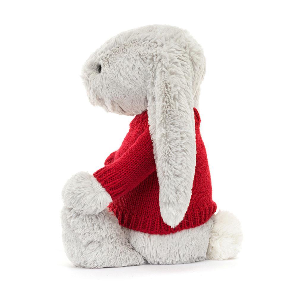 Jerséis Jellycat Bashful Silver Bunny with Personalised Jumper 31cm x 12cm x 9cm Gris  Costa Rica |  73461-CNGF