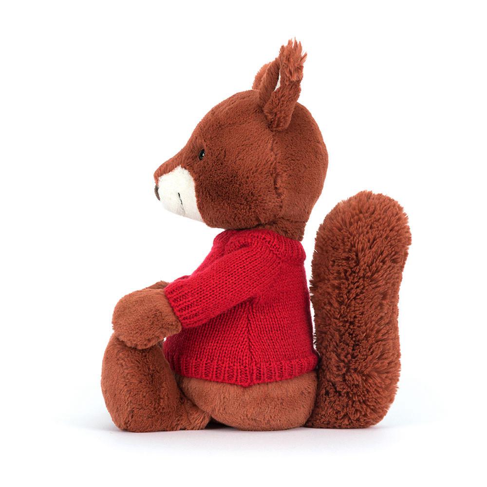 Jerséis Jellycat Bashful Squirrel with Personalised Jumper 31cm x 12cm x 9cm Rojas  Costa Rica |  46703-RWXT