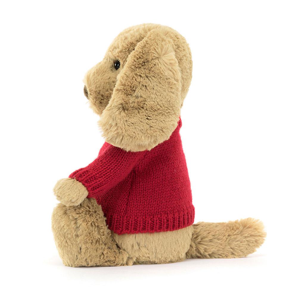 Jerséis Jellycat Bashful Toffee Puppy with Personalised Jumper 31cm x 12cm x 9cm Marrones  Costa Rica |  89346-QXUI