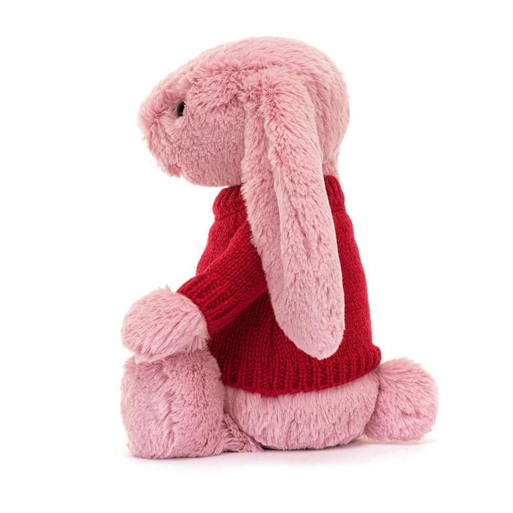 Jerséis Jellycat Bashful Tulip Bunny with Personalised Jumper 31cm x 12cm x 9cm Rosas  Costa Rica |  67105-ZWGS