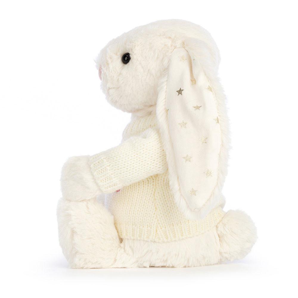 Jerséis Jellycat Bashful Twinkle Bunny with Personalised Cream Jumper 31cm x 12cm x 9cm Blancas  Costa Rica |  87940-RIJA