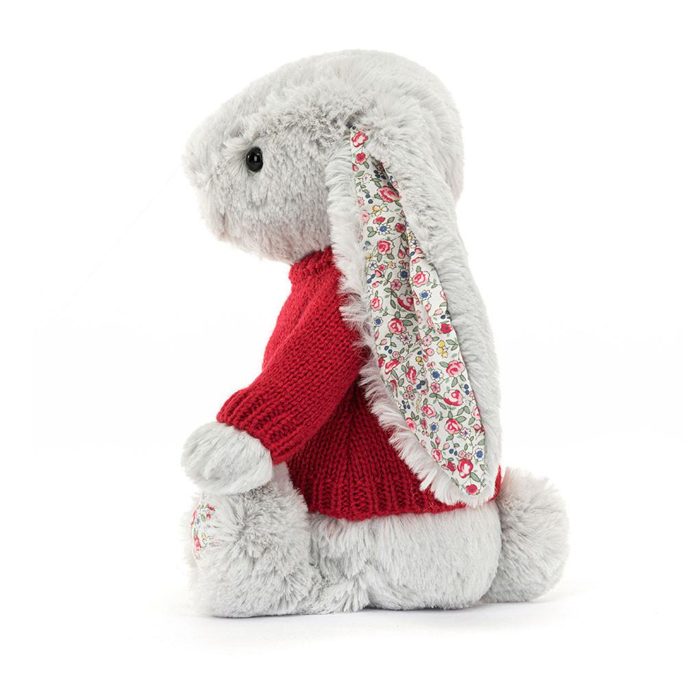 Jerséis Jellycat Blossom Silver Bunny with Personalised Jumper 31cm x 12cm x 9cm Gris  Costa Rica |  92475-NQFJ