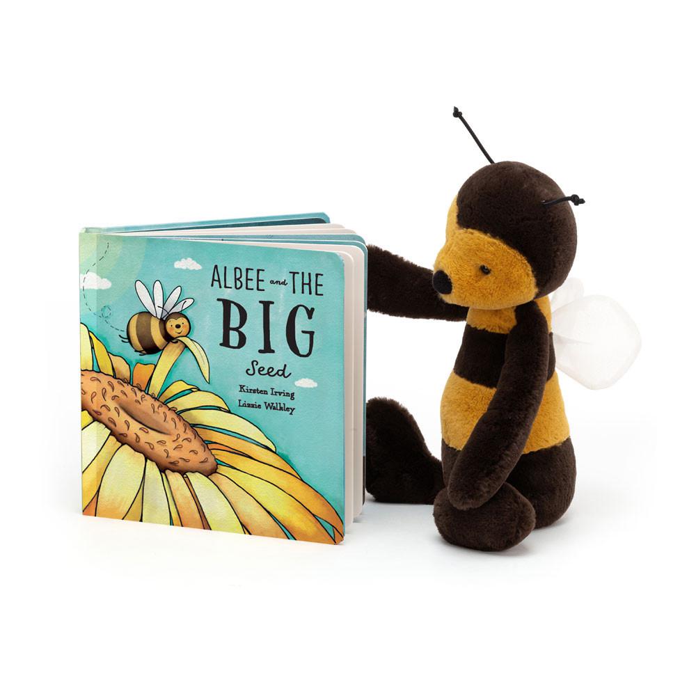 Juegos De Libros Y Juguetes Jellycat Albee And The Big Seed Book and Bashful Bee Medium Negras  Costa Rica |  98607-KVWE