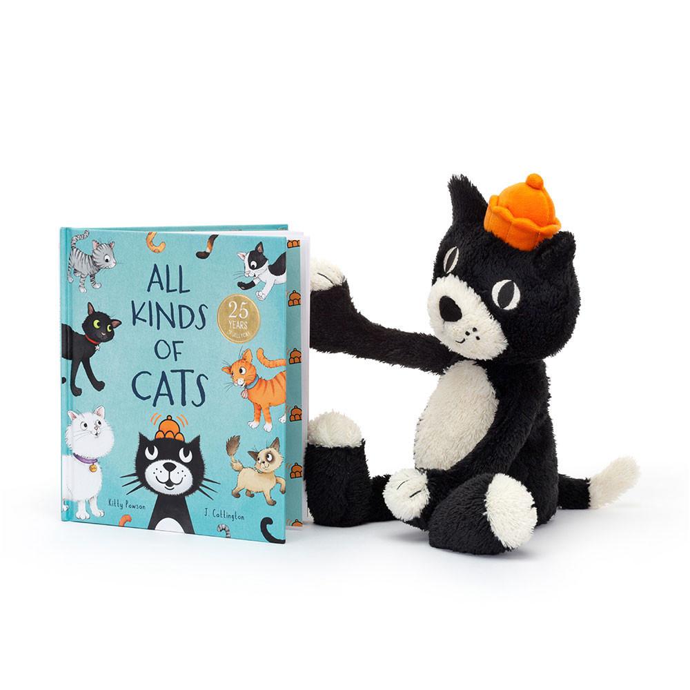 Juegos De Libros Y Juguetes Jellycat All Kinds of Cats Book and Jellycat Jack Medium Negras  Costa Rica |  86521-GJZU