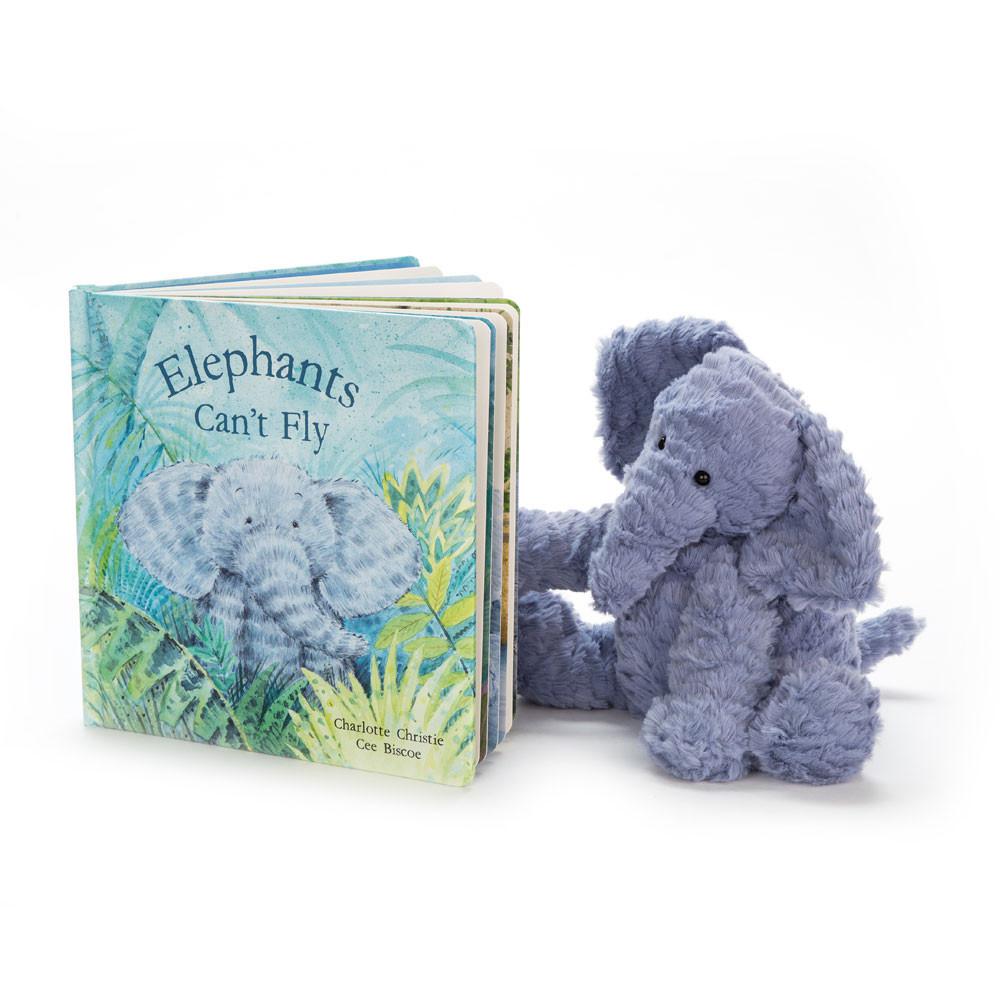 Juegos De Libros Y Juguetes Jellycat Elephants Can\'t Fly Book and Fuddlewuddle Elephant Medium Azules  Costa Rica |  12094-YTRZ