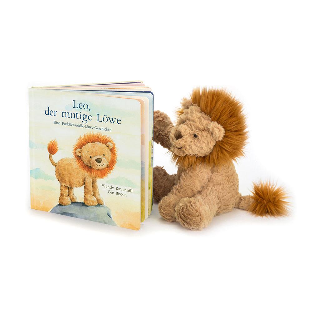 Juegos De Libros Y Juguetes Jellycat Leo, Der Mutige Lowe Buch and Fuddlewuddle Lion Medium Marrones  Costa Rica |  05621-VSLA