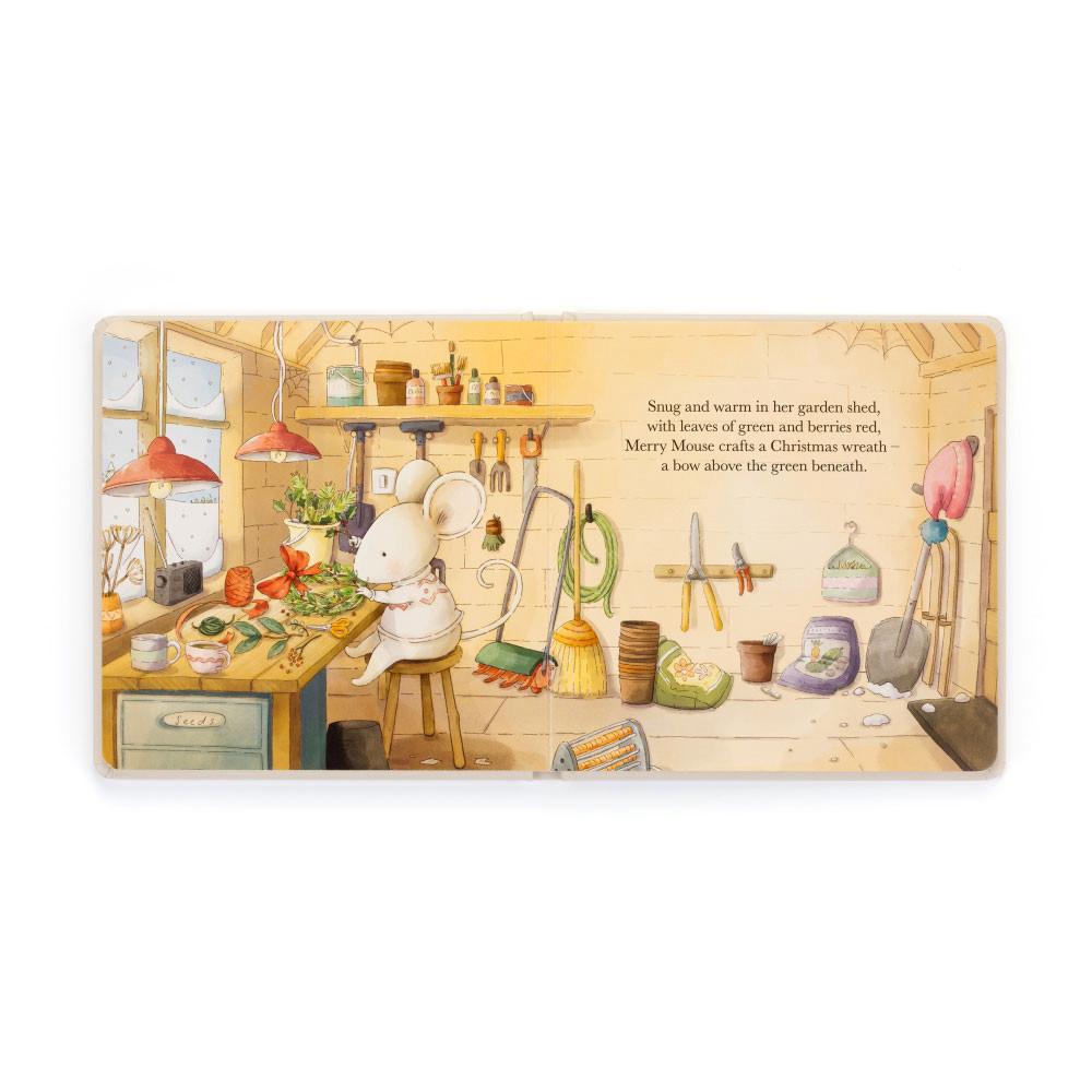 Juegos De Libros Y Juguetes Jellycat Merry Mouse's Christmas Eve Book and Merry Mouse Blancas  Costa Rica |  14250-KRCY