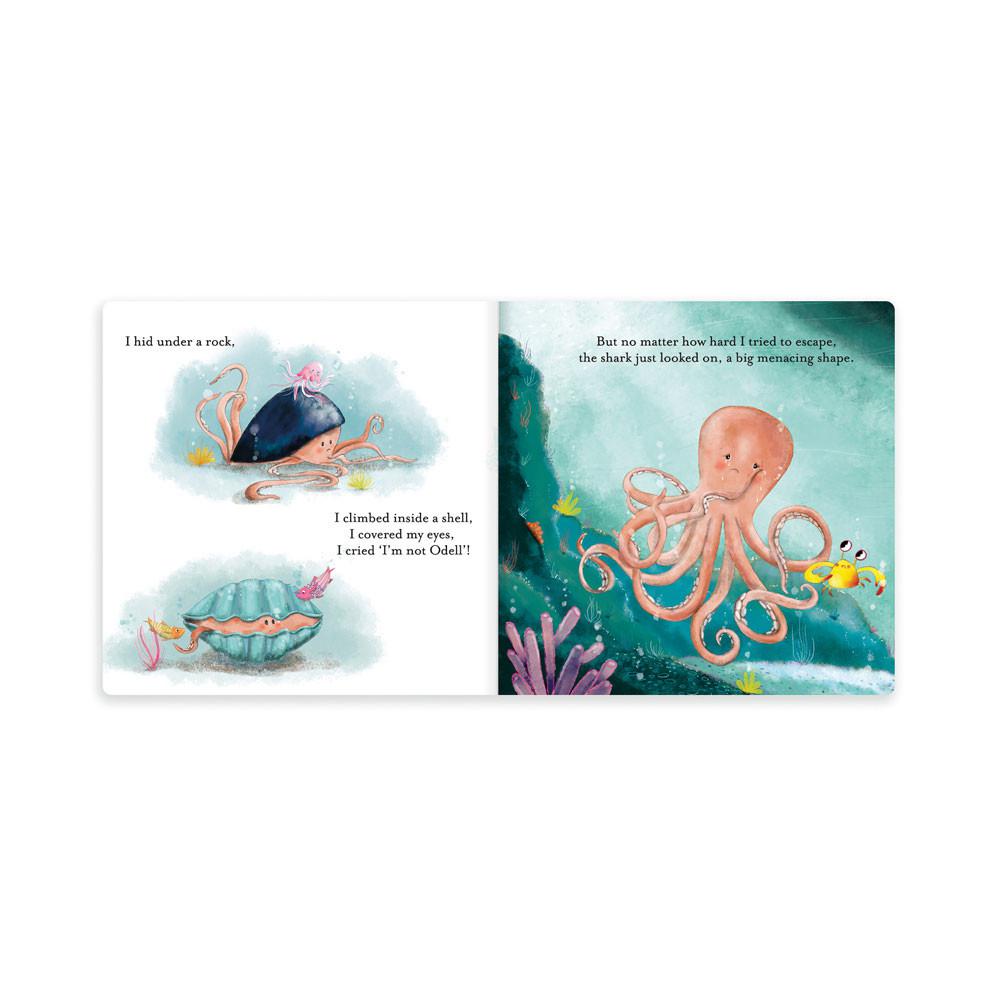 Juegos De Libros Y Juguetes Jellycat Odell, The Fearless Octopus Book 23cm x 23cm x 2cm Naranjas  Costa Rica |  53102-JBCD