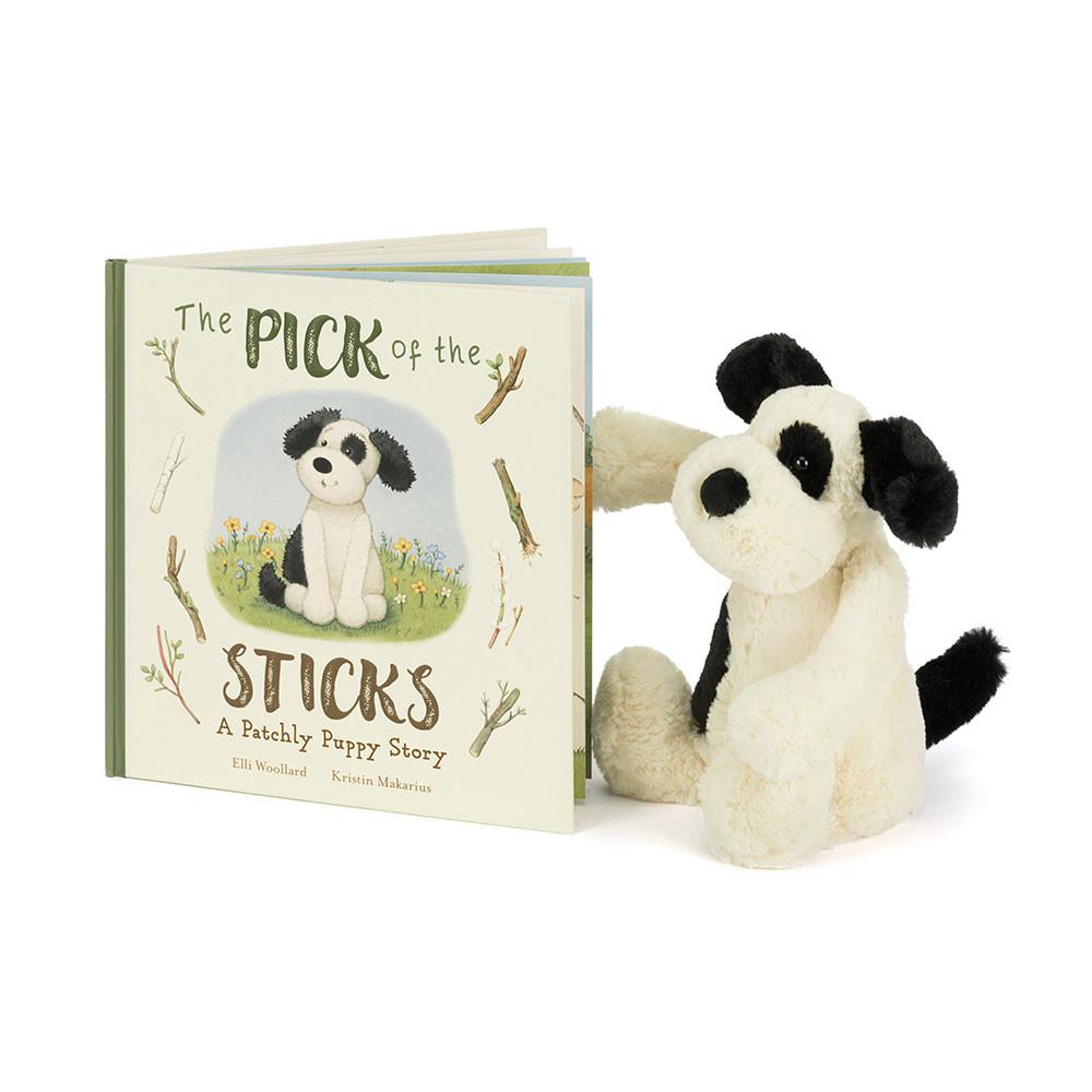 Juegos De Libros Y Juguetes Jellycat The Pick of the Sticks Book and Bashful & Cream Puppy Medium Blancas  Costa Rica |  79680-UQHE