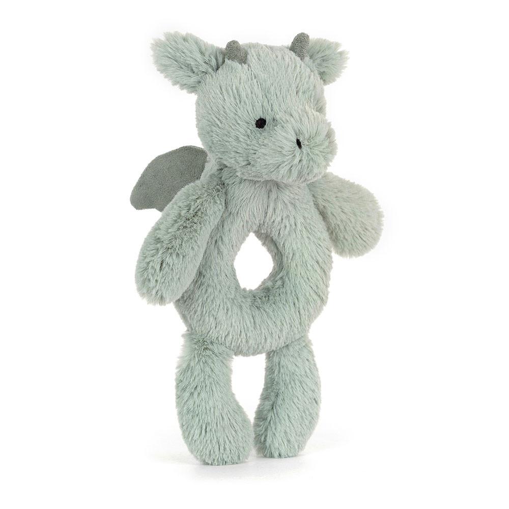 Juguetes Del Bebé Jellycat Bashful Dragon Ring Rattle 18cm x 8cm x 2cm Verde  Costa Rica |  25064-NGZP