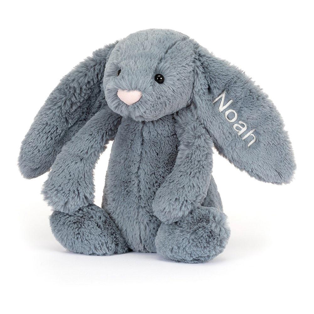 Juguetes Del Bebé Jellycat Personalised Bashful Dusky Bunny Medium 31cm x 12cm x 9cm Azules  Costa Rica |  64015-CODG