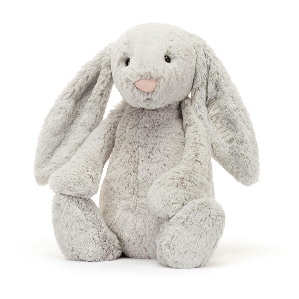 Juguetes Del Bebé Jellycat Personalised Bashful Silver Bunny Huge 51cm x 21cm x 12cm Gris  Costa Rica |  15380-BVPO
