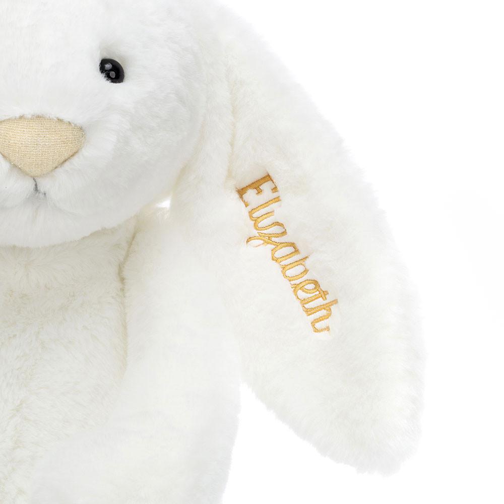 Juguetes Grandes Jellycat Personalised Bashful Luxe Bunny Luna Huge 51cm x 21cm x 12cm Blancas  Costa Rica |  01825-SOPJ