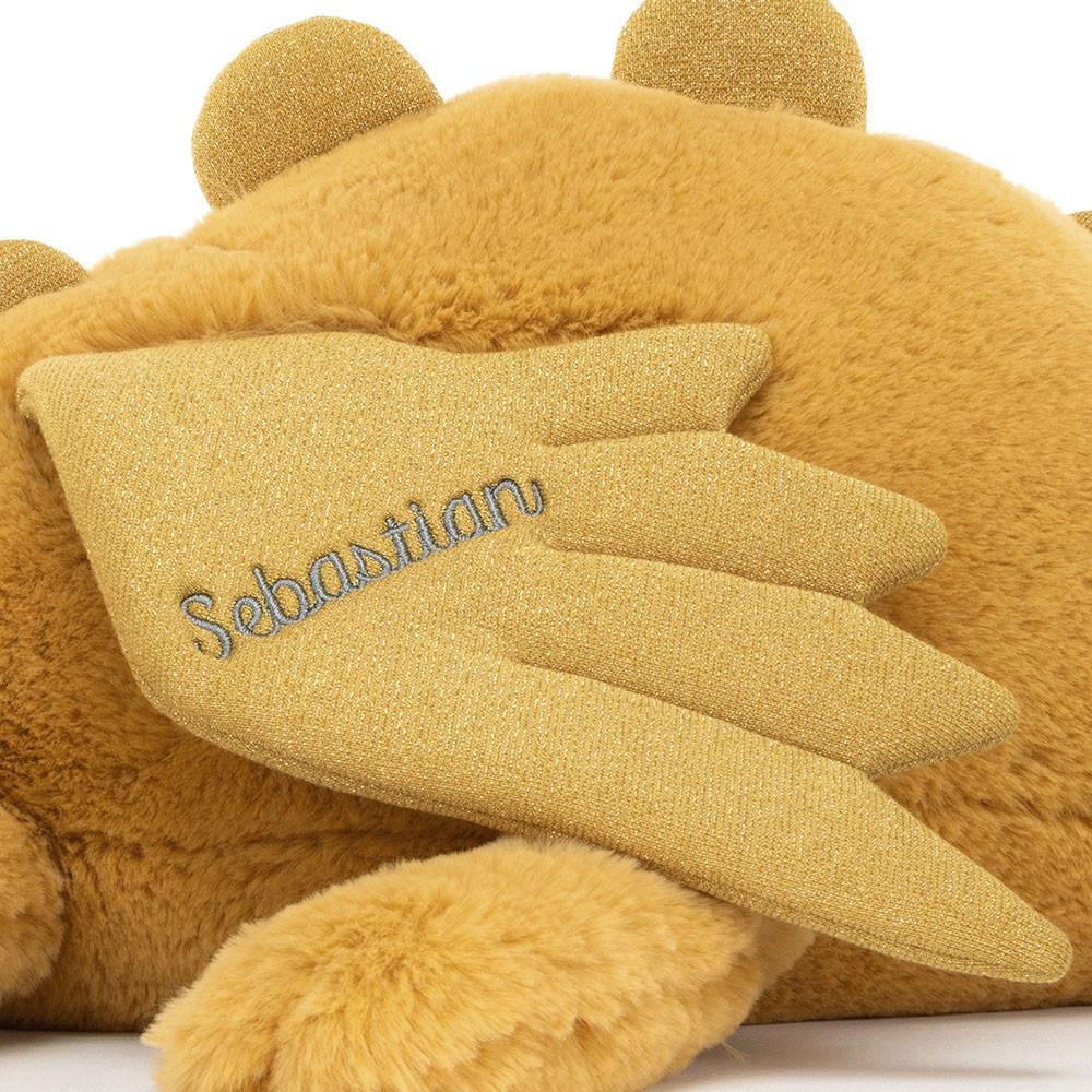 Juguetes Grandes Jellycat Personalised Golden Dragon Huge 19cm x 20cm x 66cm Amarillo  Costa Rica |  69318-HGKX