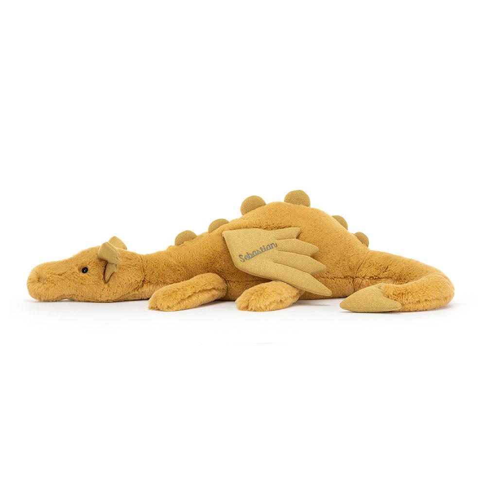 Juguetes Grandes Jellycat Personalised Golden Dragon Huge 19cm x 20cm x 66cm Amarillo  Costa Rica |  69318-HGKX