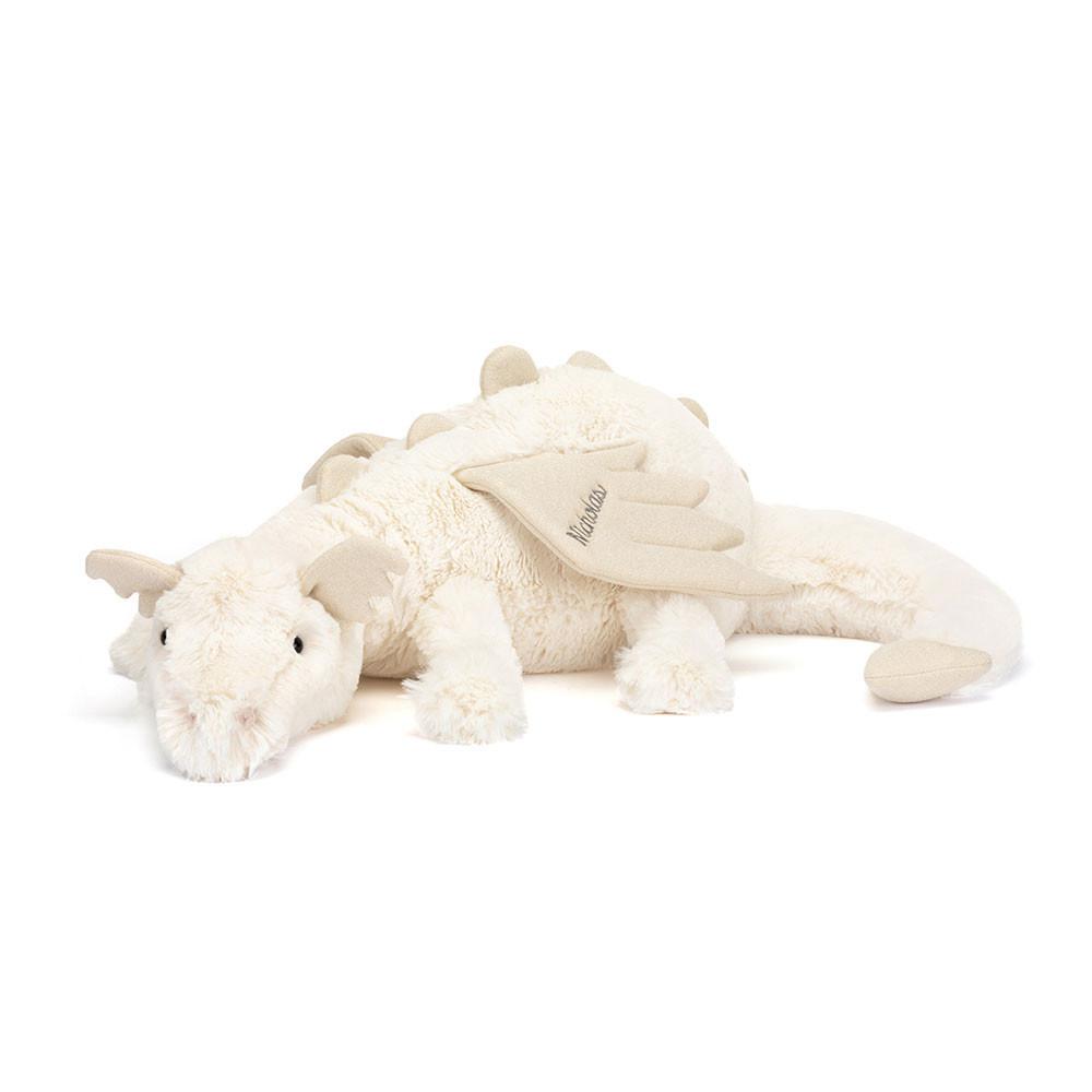 Juguetes Grandes Jellycat Personalised Snow Dragon Huge 19cm x 20cm x 66cm Blancas  Costa Rica |  70416-KNQR