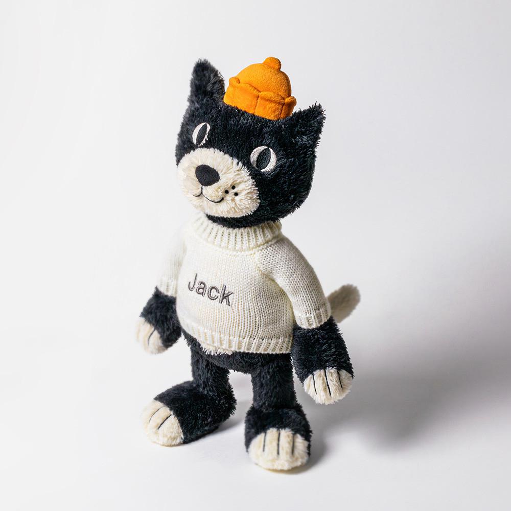 Mascota Jellycat Jellycat Jack with Personalised Cream Jumper 32cm x 11cm x 9cm Negras  Costa Rica |  72195-YGWU