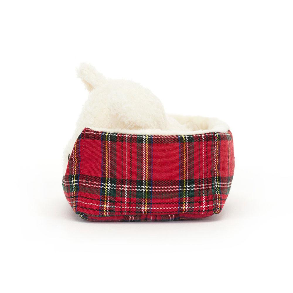 Mascota Jellycat Napping Nipper Westie 10cm x 15cm x 12cm Blancas  Costa Rica |  87312-SDCX