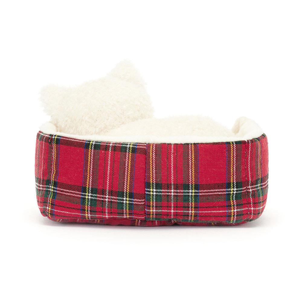 Mascota Jellycat Napping Nipper Westie 10cm x 15cm x 12cm Blancas  Costa Rica |  87312-SDCX