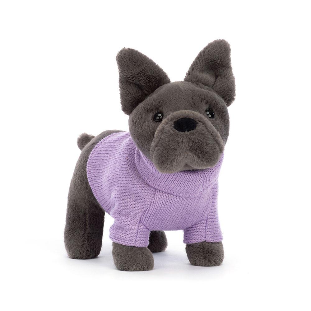 Mascota Jellycat Sweater French Bulldog Purple 17cm x 7cm x 19cm Gris  Costa Rica |  97068-YCET