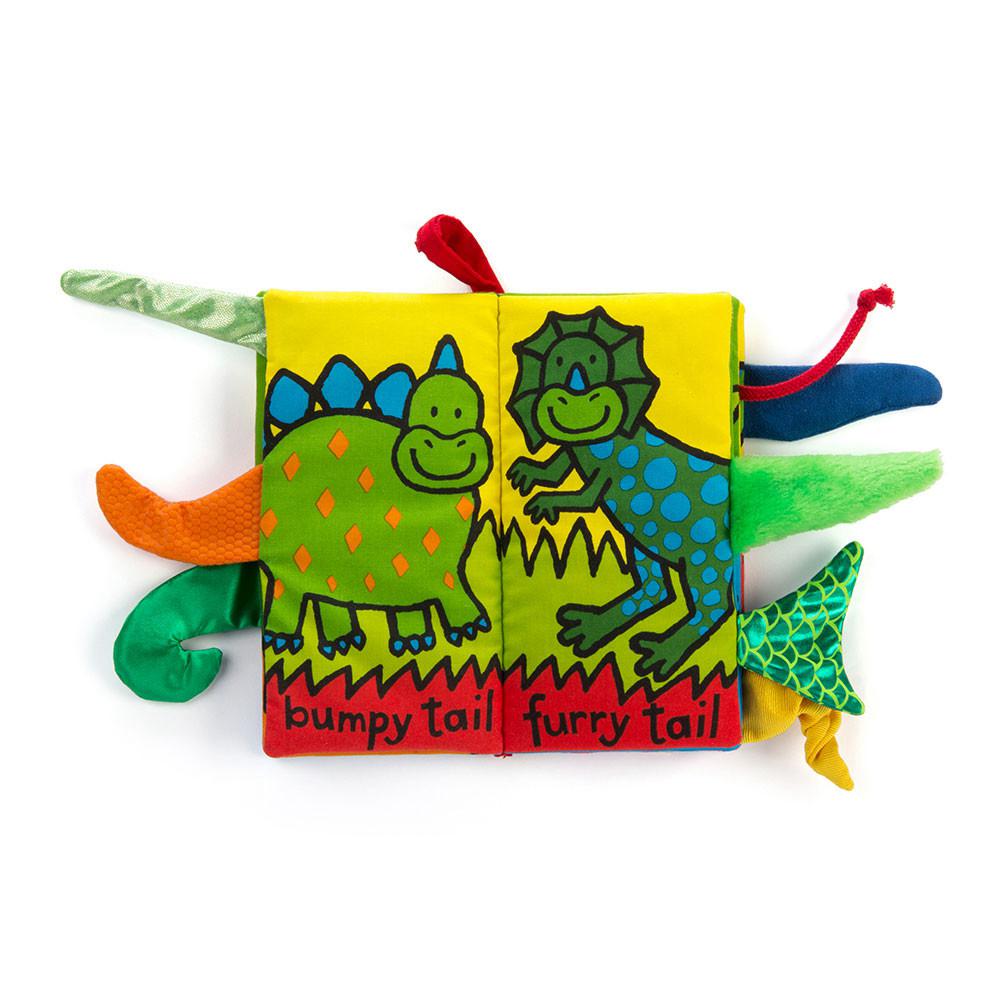 Soft Books Jellycat Dino Tails Book 22cm x 13cm x 5cm Verde  Costa Rica |  97032-KTUL