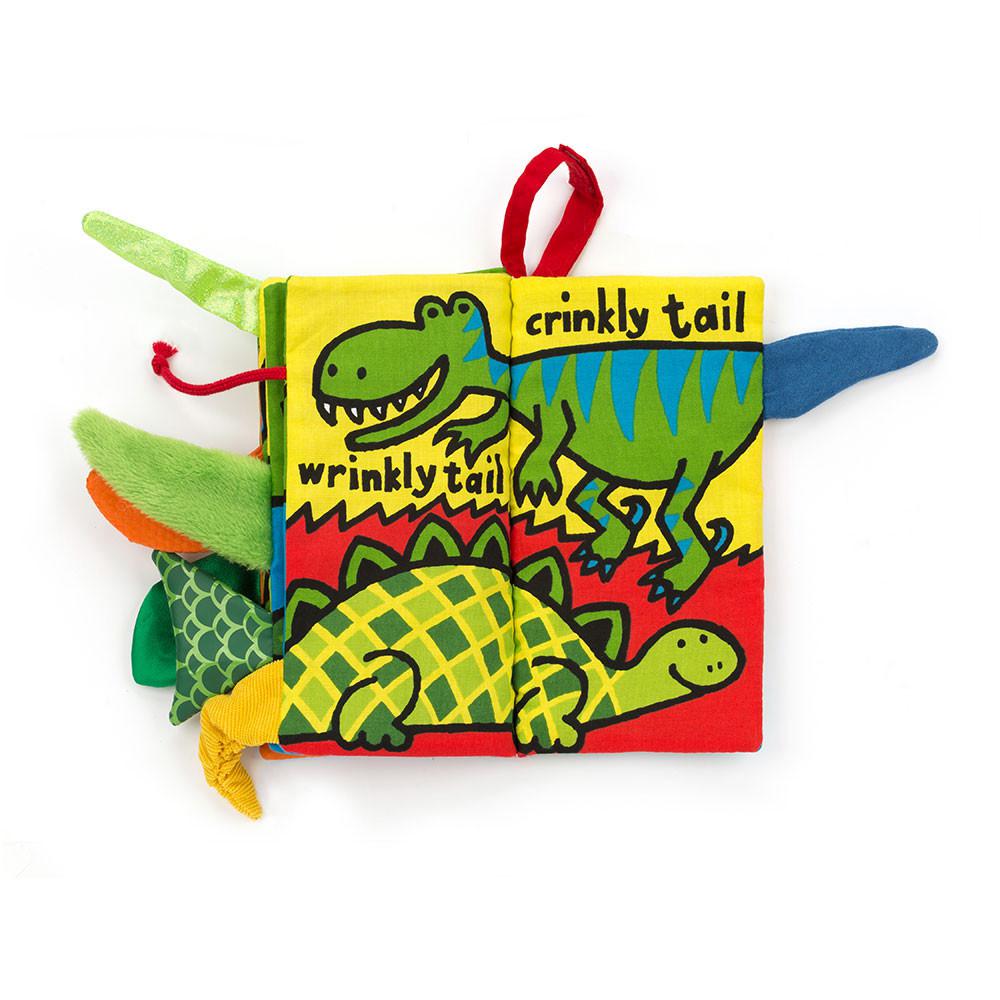 Soft Books Jellycat Dino Tails Book 22cm x 13cm x 5cm Verde  Costa Rica |  97032-KTUL