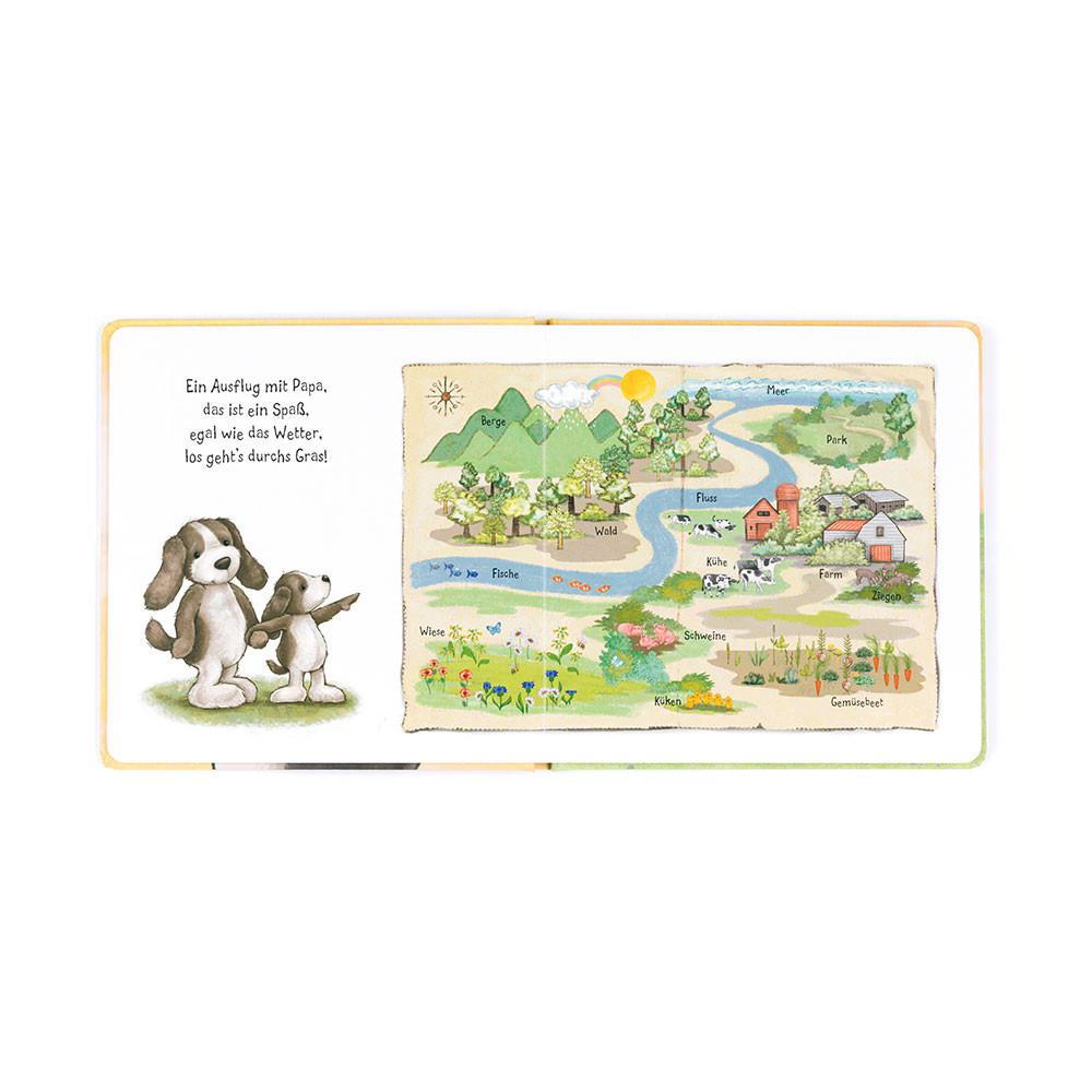 Story Books Jellycat Hündchen Schnuck und sein Papa Buch 21cm x 21cm x 2cm Marrones  Costa Rica |  56130-KRZG
