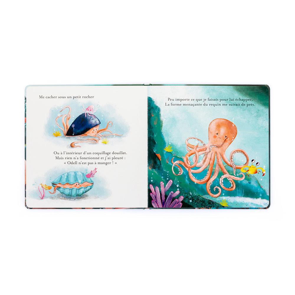 Story Books Jellycat Odell, La Petite Pieuvre Courageuse Livre 23cm x 23cm x 2cm Naranjas  Costa Rica |  98427-YAVO